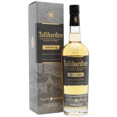 图里巴丁萨威琳波本桶单一麦芽苏格兰威士忌 Tullibardine Sovereign Bourbon Cask Highland Single Malt Scotch Whisky 700ml