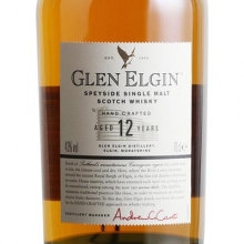 格兰爱琴12年单一麦芽苏格兰威士忌 Glen Elgin Aged 12 Years Speyside Single Malt Scotch Whisky 700ml