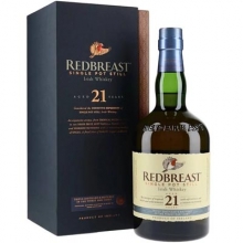 【限时特惠】知更鸟21年单一壶式蒸馏爱尔兰威士忌 Redbreast 21 Year Old Single Pot Still Irish Whiskey 700ml
