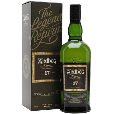 阿贝17年委员会版单一麦芽苏格兰威士忌 Ardbeg Guaranteed 17 Years Old Committee Exclusive Islay Single Malt Scotch Whisky 700ml