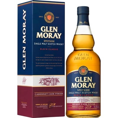 【买一赠一】格兰莫雷赤霞珠红酒桶单一麦芽苏格兰威士忌 Glen Moray Elgin Classic Cabernet Cask Finish Speyside Single Malt Scotch Whisky 700ml