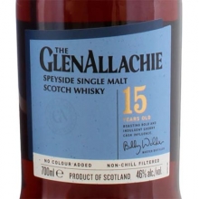 格兰纳里奇15年单一麦芽苏格兰威士忌 GlenAllachie Aged 15 Yeas Single Malt Scotch Whisky 700ml