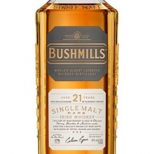 布什米尔21年单一麦芽爱尔兰威士忌 Bushmills Aged 21 Years Single Malt  Irish Whiskey 700ml（新旧包装随机发货）