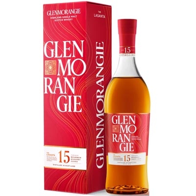 格兰杰15年雪莉桶单一麦芽威士忌 Glenmorangie The Lasanta Sherry Cask Extra Matured 15 Year Old Single Malt Scotch Whisky 700ml